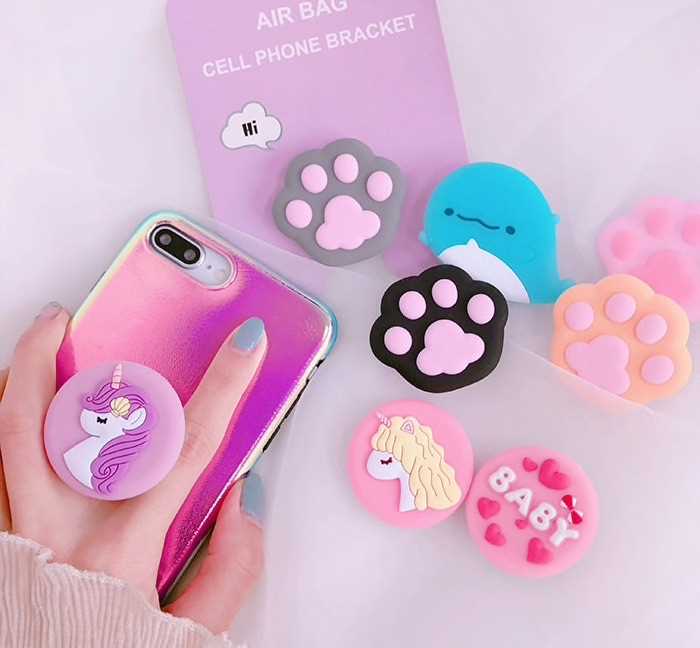 SOPORTE CELULAR TIPO POPSOCKET MU�ECOS LED