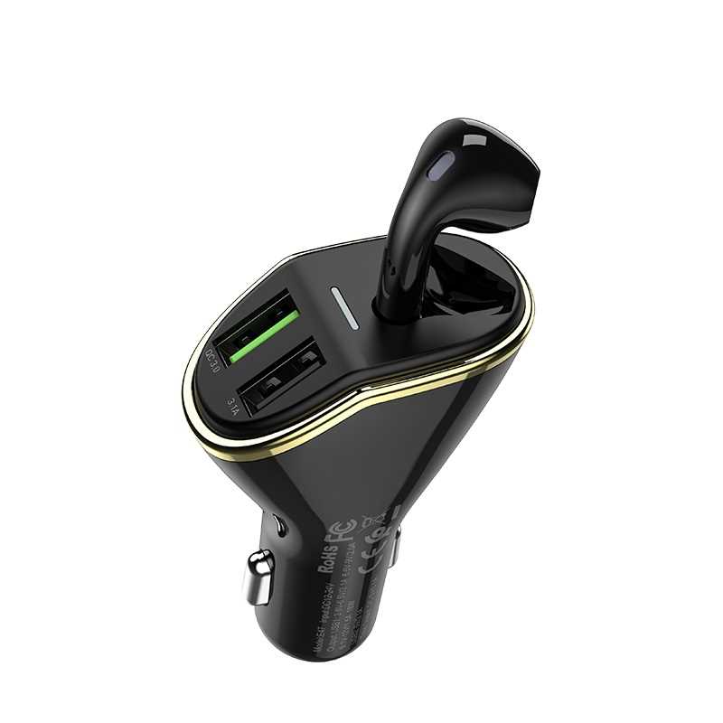 CARGADOR AUTO HOCO E46 3.1A-5V CARGA RAPIDA QUALCOMM QC 3.0 + AIRPOD