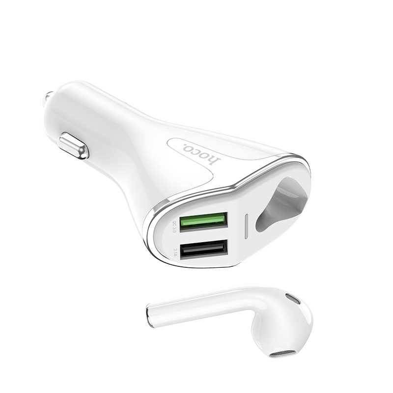 CARGADOR AUTO HOCO E46 3.1A-5V CARGA RAPIDA QUALCOMM QC 3.0 + AIRPOD