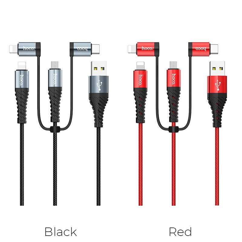 CABLE USB A MICRO USB/IPHONE/TIPO C HOCO X38 2.4A 1M COOL