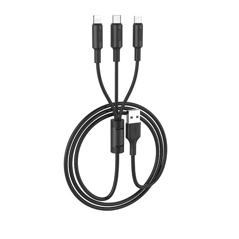CABLE USB A MICRO USB/IPHONE/TIPO C HOCO X25 1M 2A 3-EN-1
