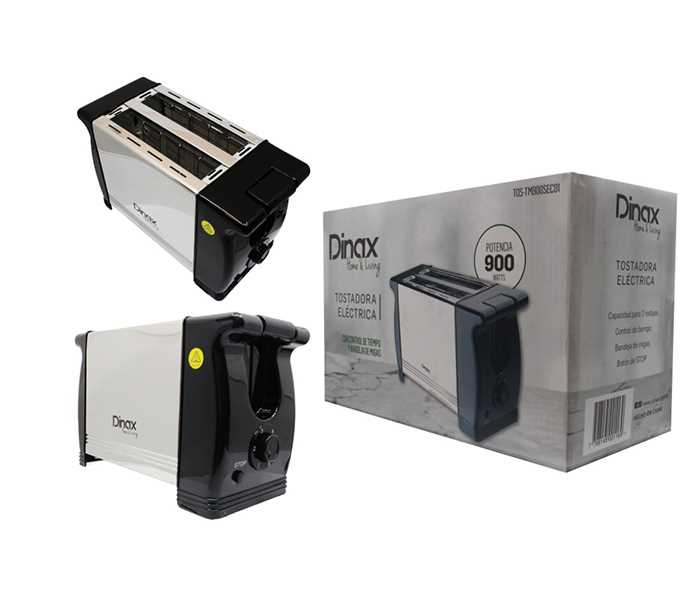 TOSTADORA DINAX 800W DOBLE PAN