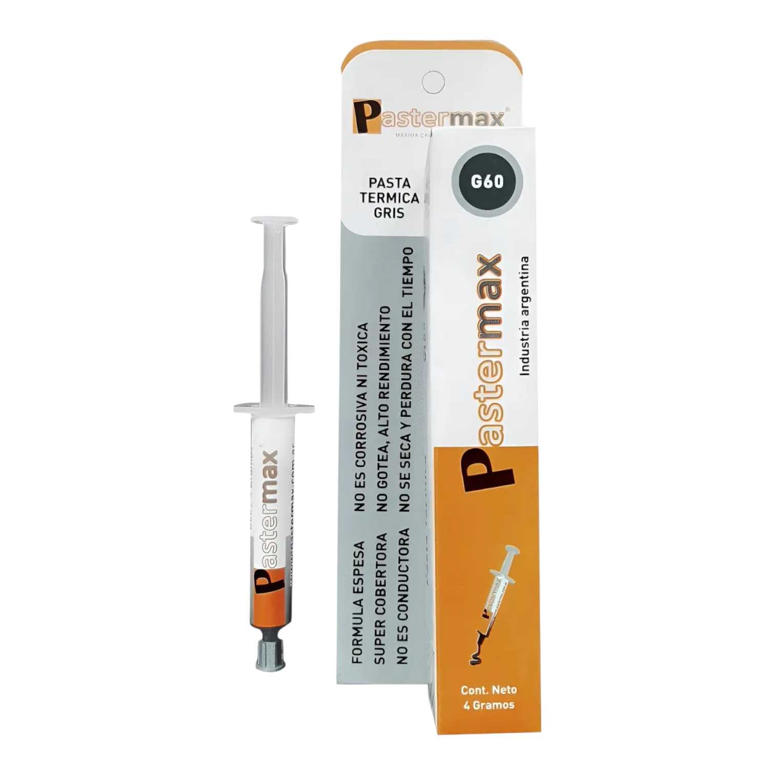 PASTA TERMICA PASTERMAX G60 JERINGA 4GR METALIZADA