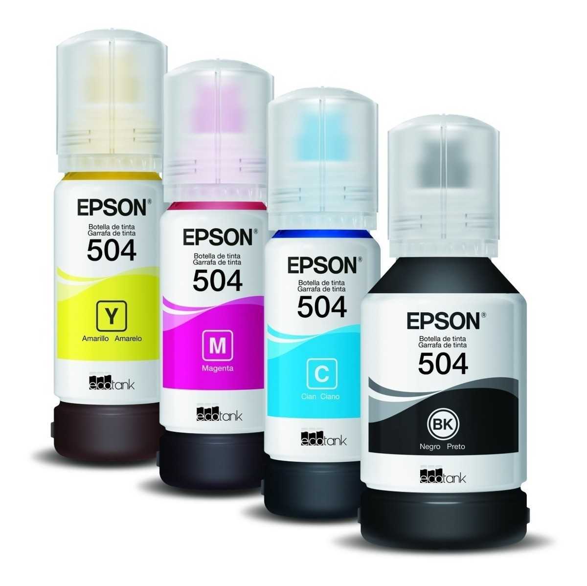 TINTA EPSON ORIGINAL 504 P/ L4150 CYAN