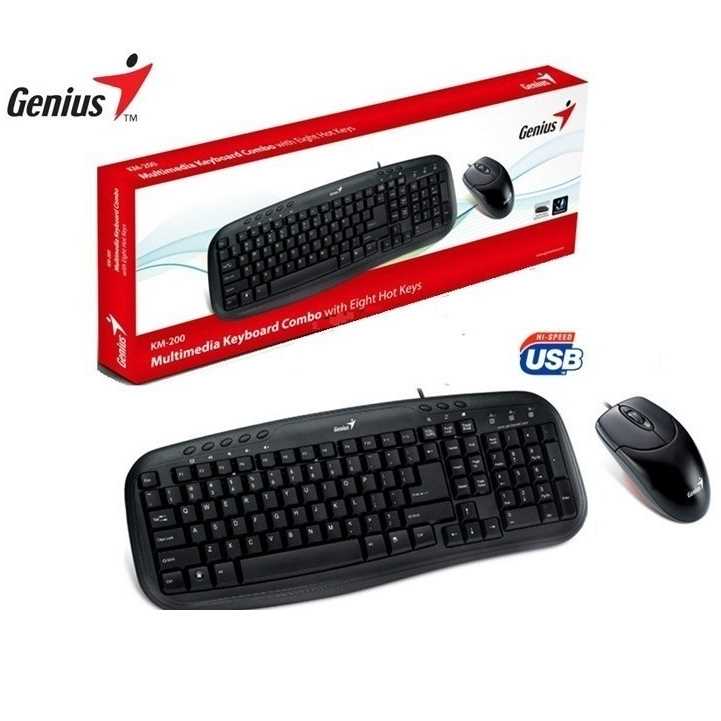 TECLADO Y MOUSE  GENIUS KM-200 USB 2.0