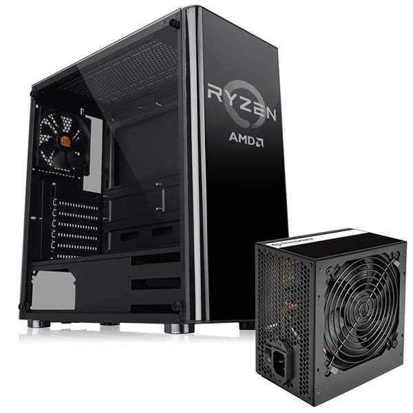 GABINETE THERMALTAKE V200 TG RYZEN EDITION C/FUENTE 500W