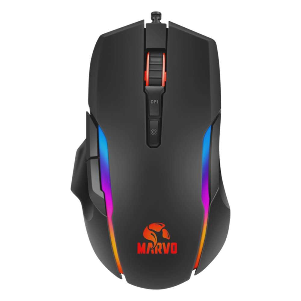 MOUSE MARVO G945 10000DPI RGB 9 BOTONES PAW