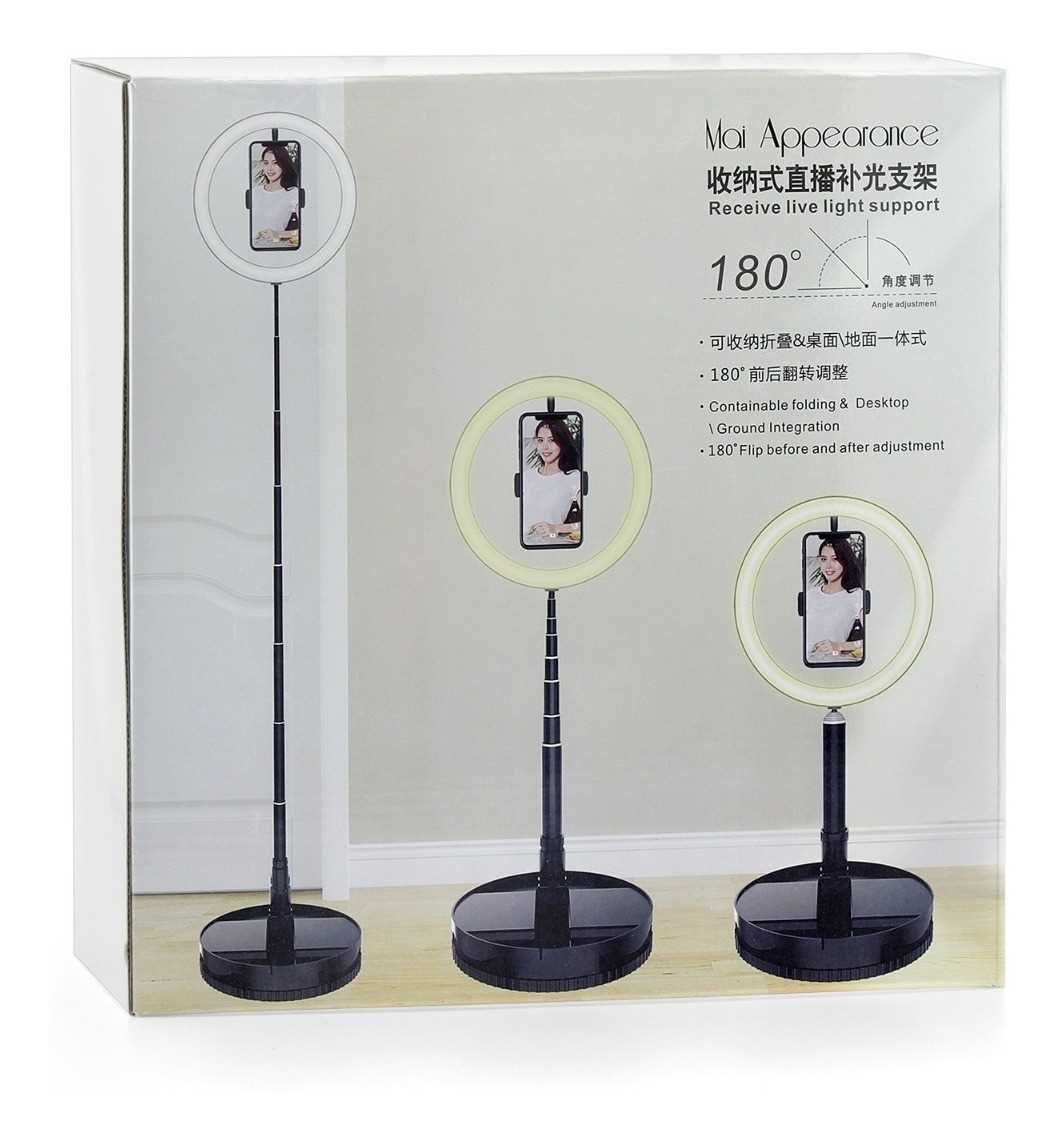 ANILLO SELFIE 26CM C/TRIPODE 180CM IGLU C/SOP CEL 3 TONOS