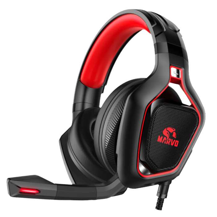 AURICULAR MARVO HG8960 LED RED (PC, PS4, XBOX)