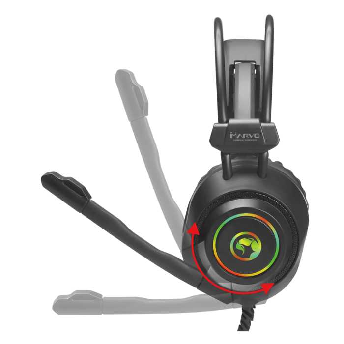 AURICULAR MARVO HG9056 RAINBOW LED USB 7.1 (C/MIC)