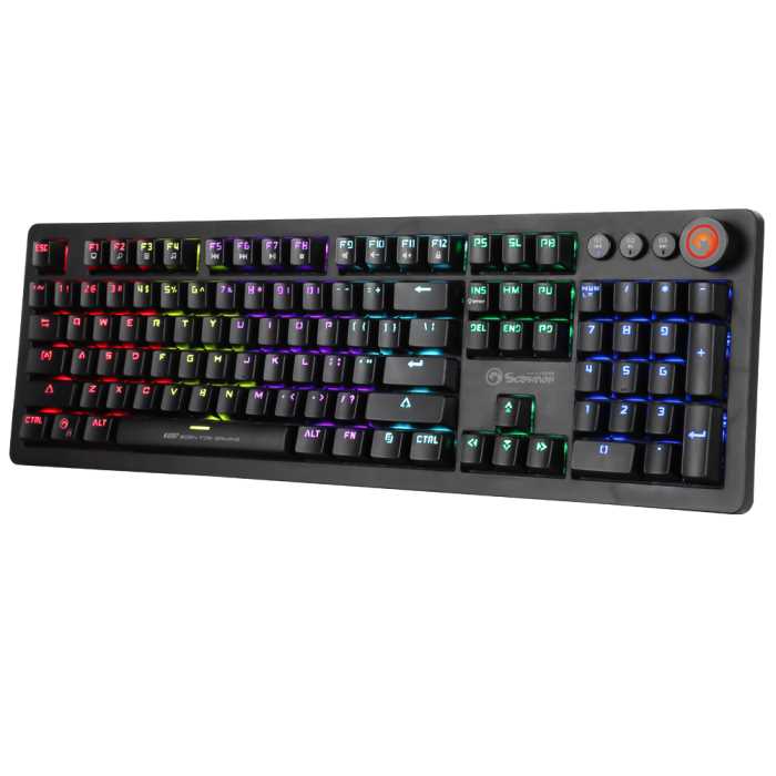 TECLADO MARVO KG917 MECANICO SW BLUE RAINBOW