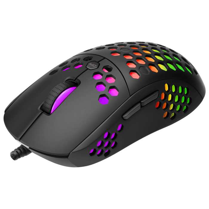 MOUSE MARVO G961 GAMING 12000DPI RGB ULTRA LIVIANO