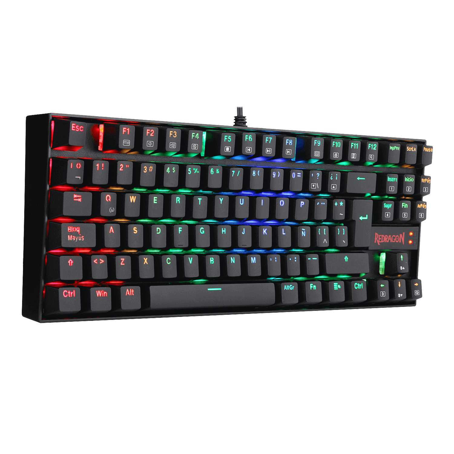 TECLADO REDRAGON KUMARA K552 RGB SW-RED SPANISH