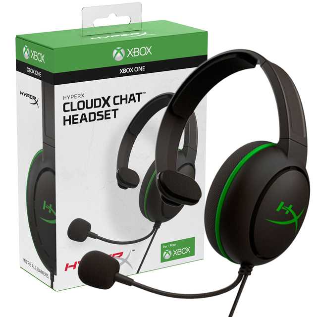 AURICULAR XBOX HYPERX CLOUD CHAT BLACK/GREEN