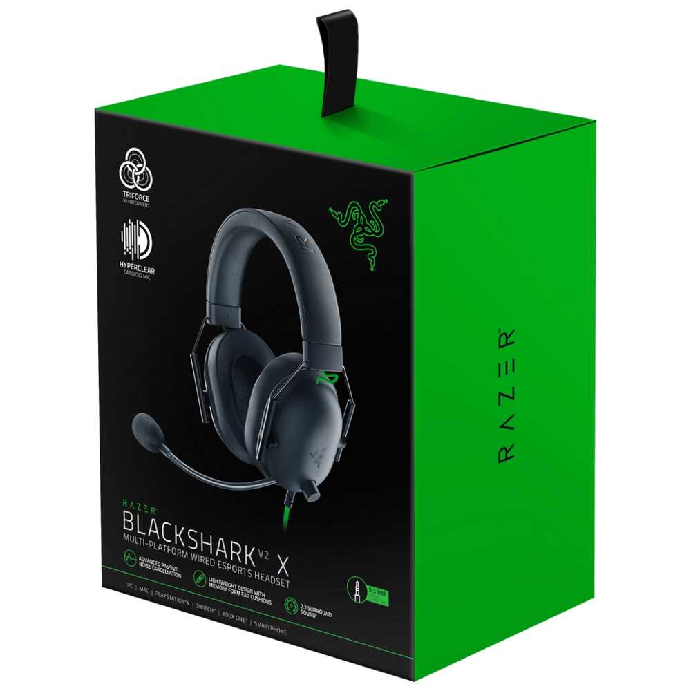 AURICULAR RAZER BLACKSHARK V2 X 7.1 BLACK