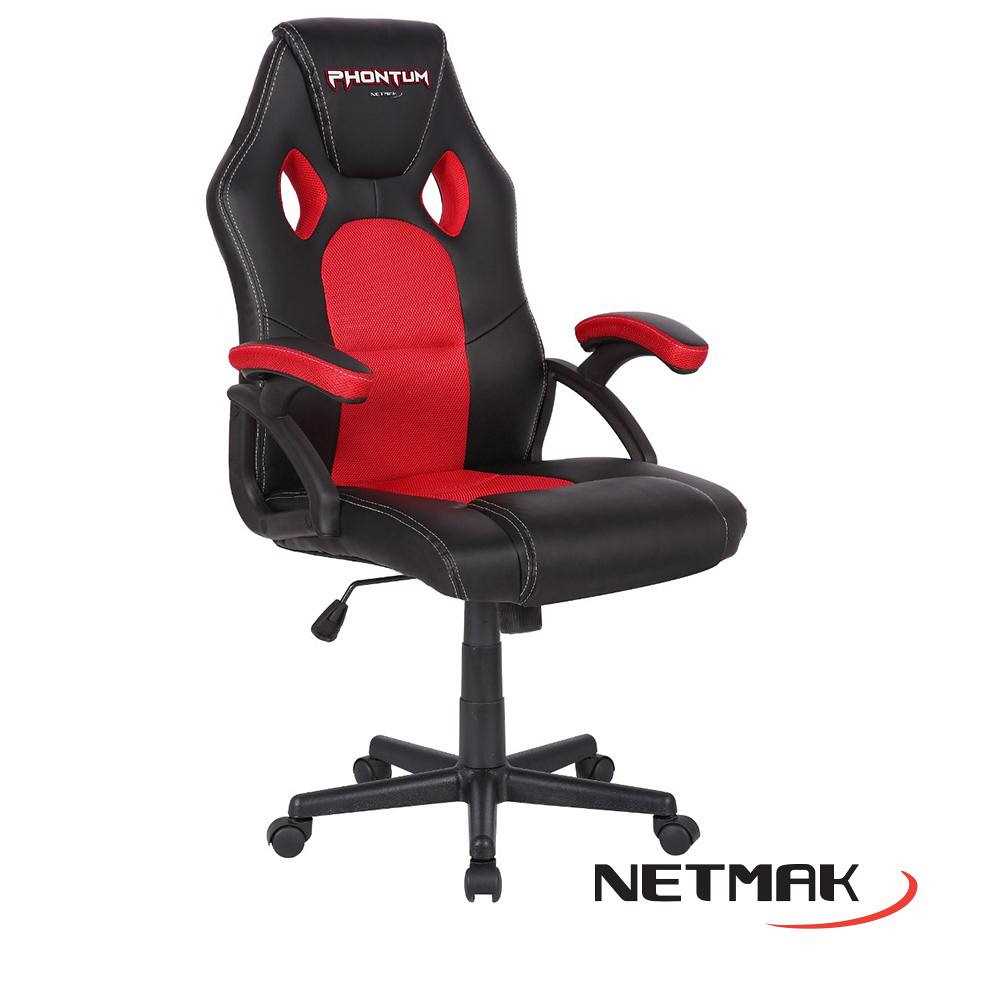 SILLA GAMER NETMAK NM-PHONTUM-ROJA