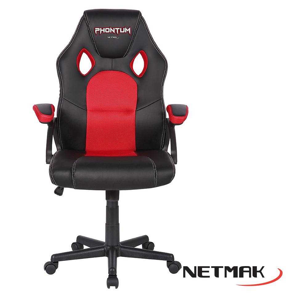 SILLA GAMER NETMAK NM-PHONTUM-ROJA