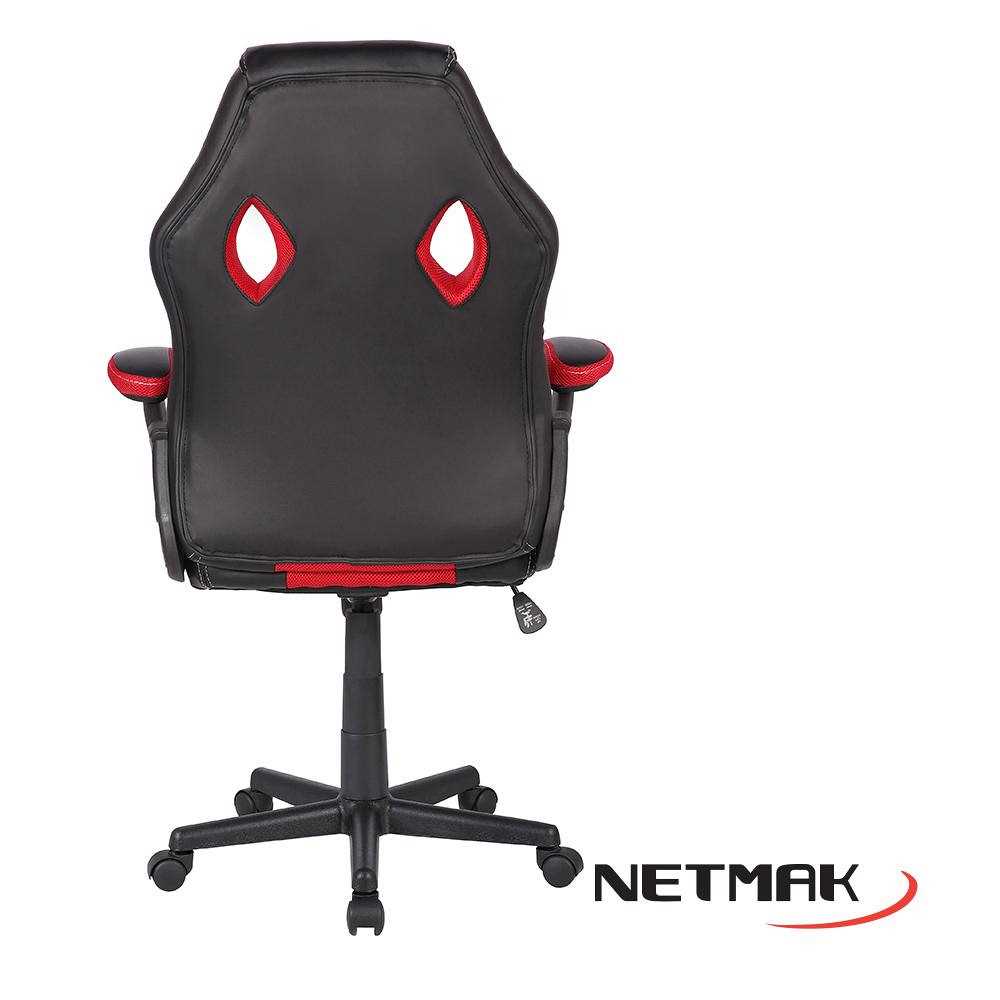 SILLA GAMER NETMAK NM-PHONTUM-ROJA