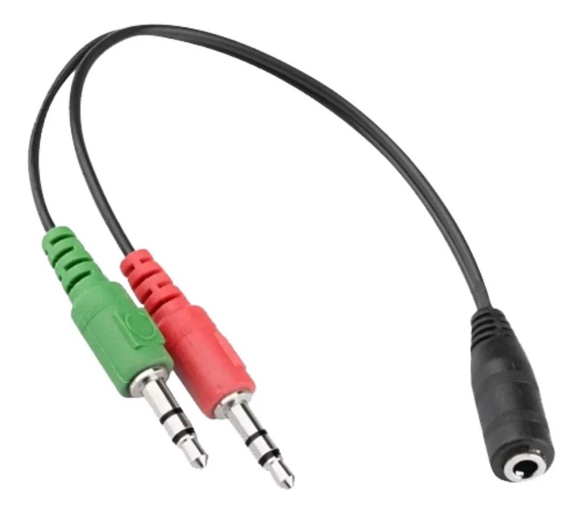 CABLE AUDIO ADAPTADOR 1 PLUG-HEMBRA A 2 PLUG-MACHO 3 CONTACTOS DINAX