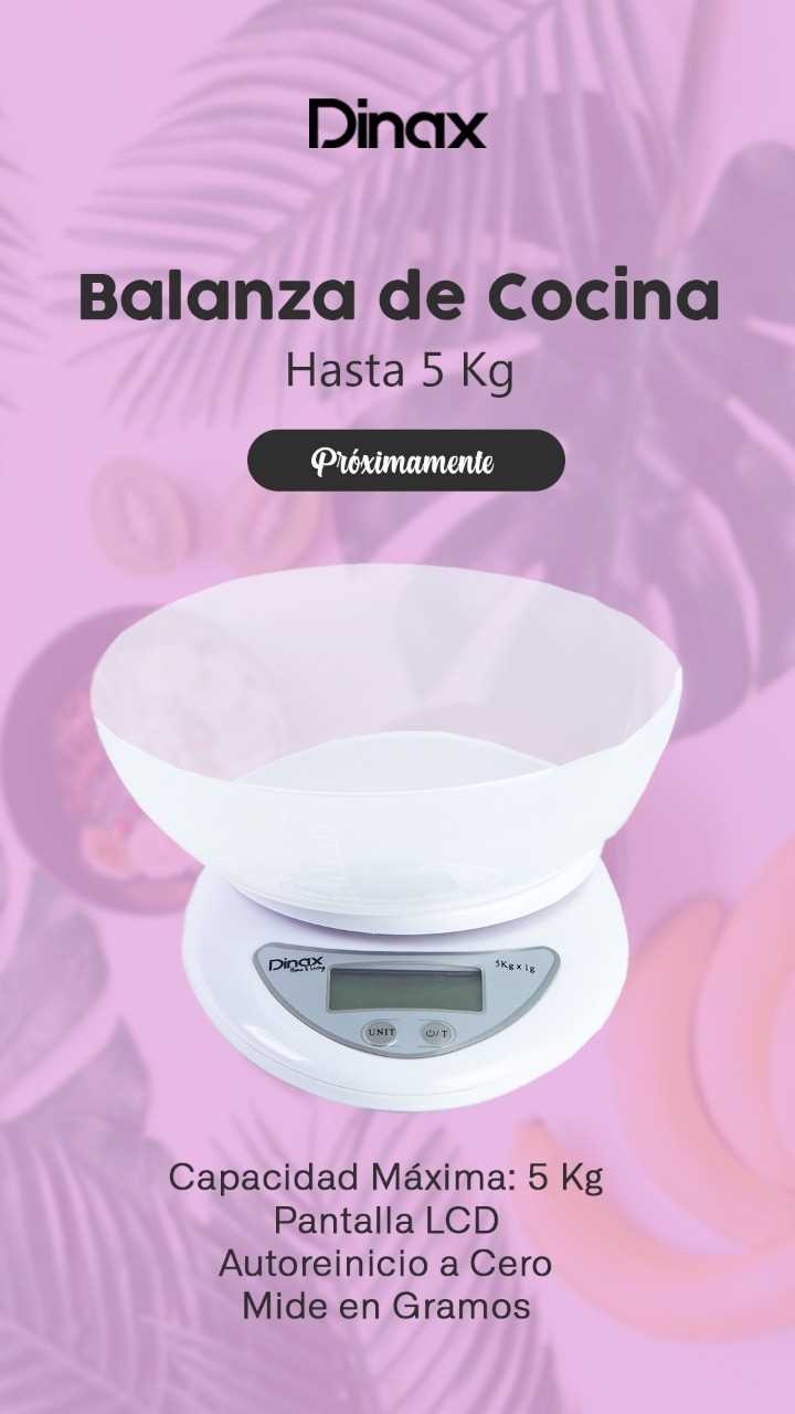 BALANZA DE COCINA ALTA PRECISION DINAX (HASTA 5KG)