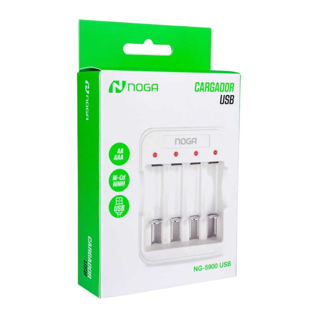CARGADOR PILAS NOGANET NG-5900 4 CANALES USB
