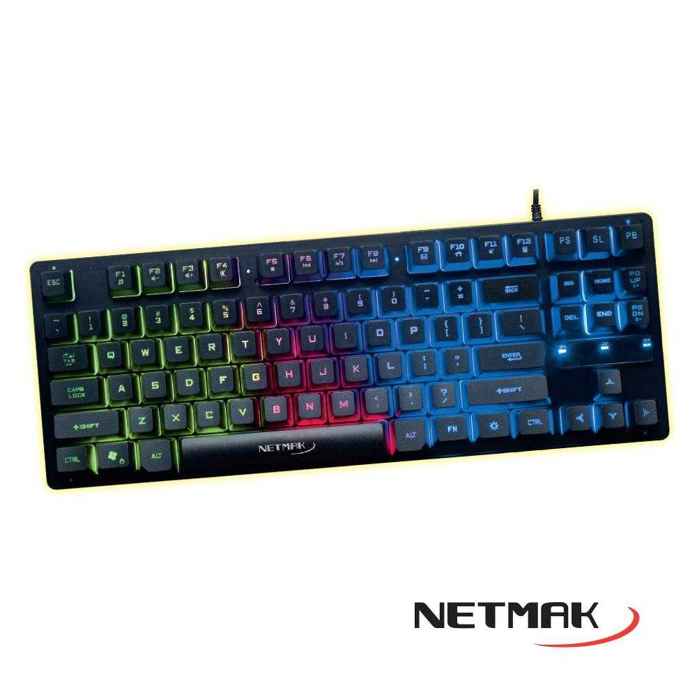 TECLADO NETMAK GAMER NM-DARK RETROILUMINADO OUTLET