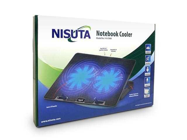 BASE COOLER NOTEBOOK NISUTA NSCN84 (LED/HUB USB/REG.VELOCIDAD)