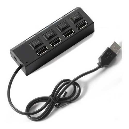 HUB USB 2.0 4 PUERTOS DINAX DXHUB4P C/INTERRUPTOR