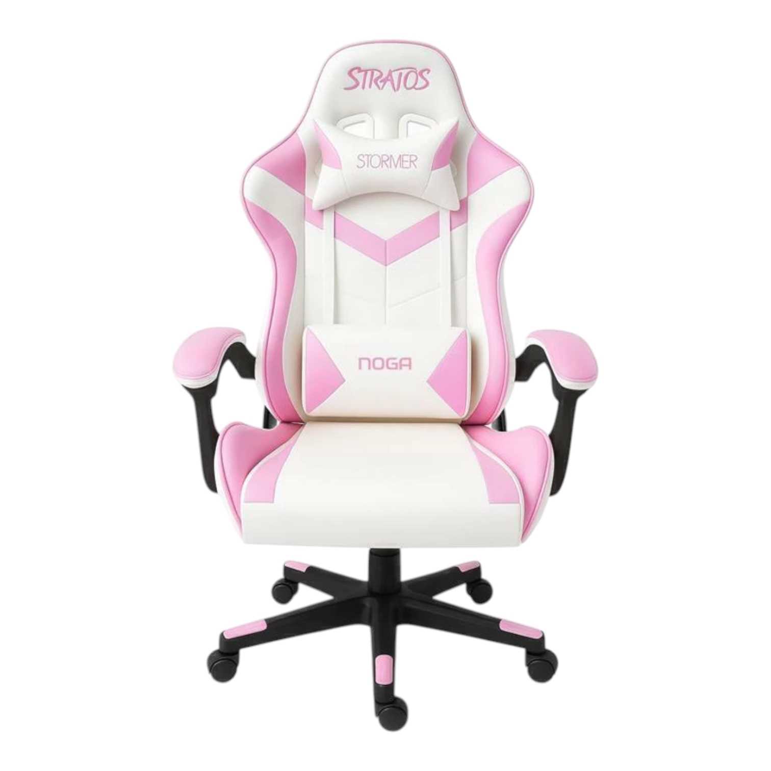 SILLA GAMER NOGANET STRATOS ROSA Y BLANCA