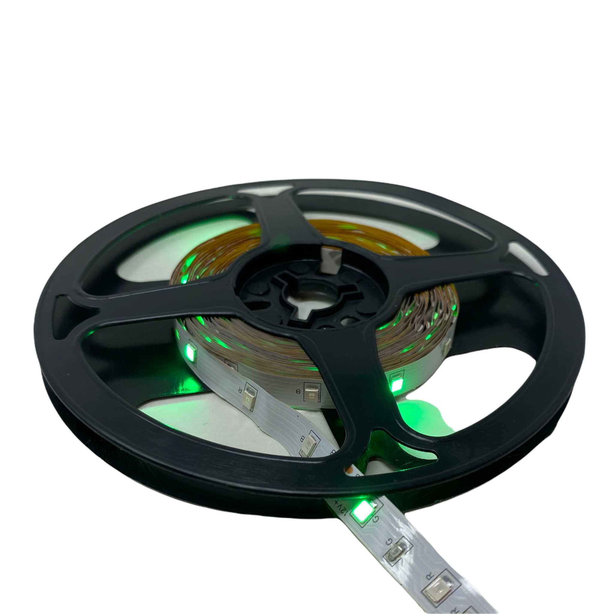 TIRA LED 3528 DINAX INTERIOR RGB KIT 5M C/FUENTE Y CONTROLADORA