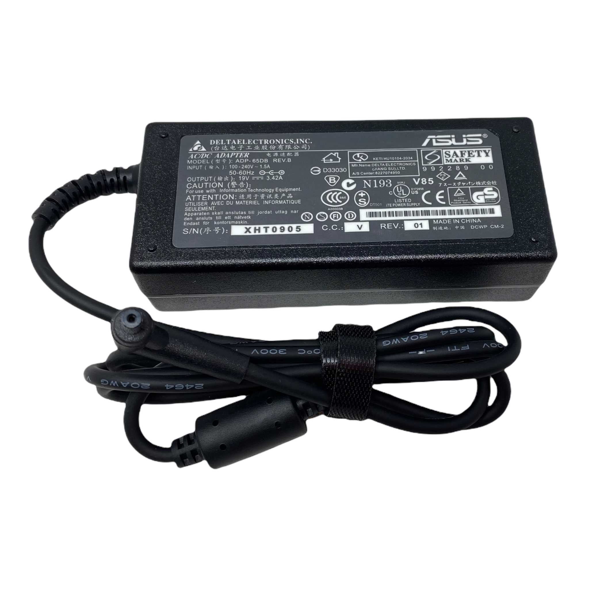 FUENTE NOTEBOOK ORIGINAL ASUS 19V 3.42A (4/1.35MM) PIN NEGRO