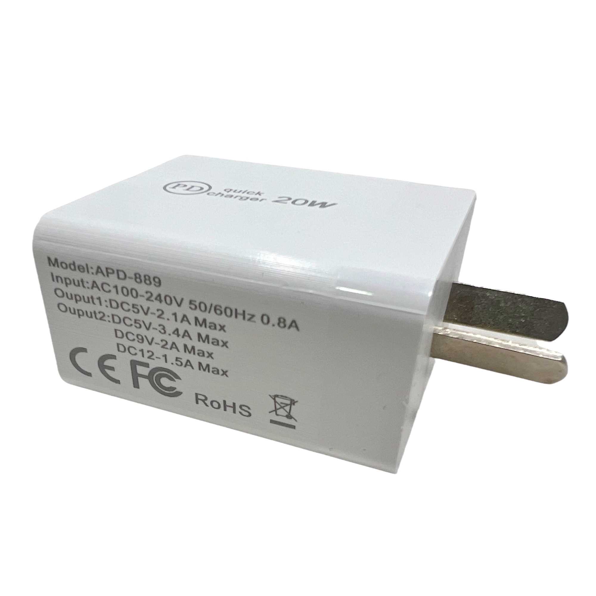 CARGADOR 220V TIPO C SEISA 3.4A 20W PD + USB(2.1A)