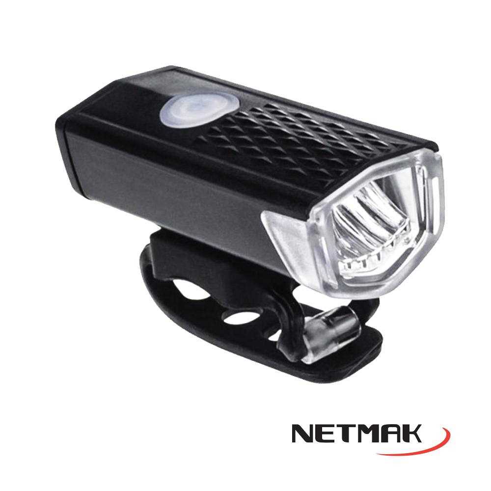 LUZ LED BICICLETA RECARGABLE DELANTERA NETMAK NM-LD4