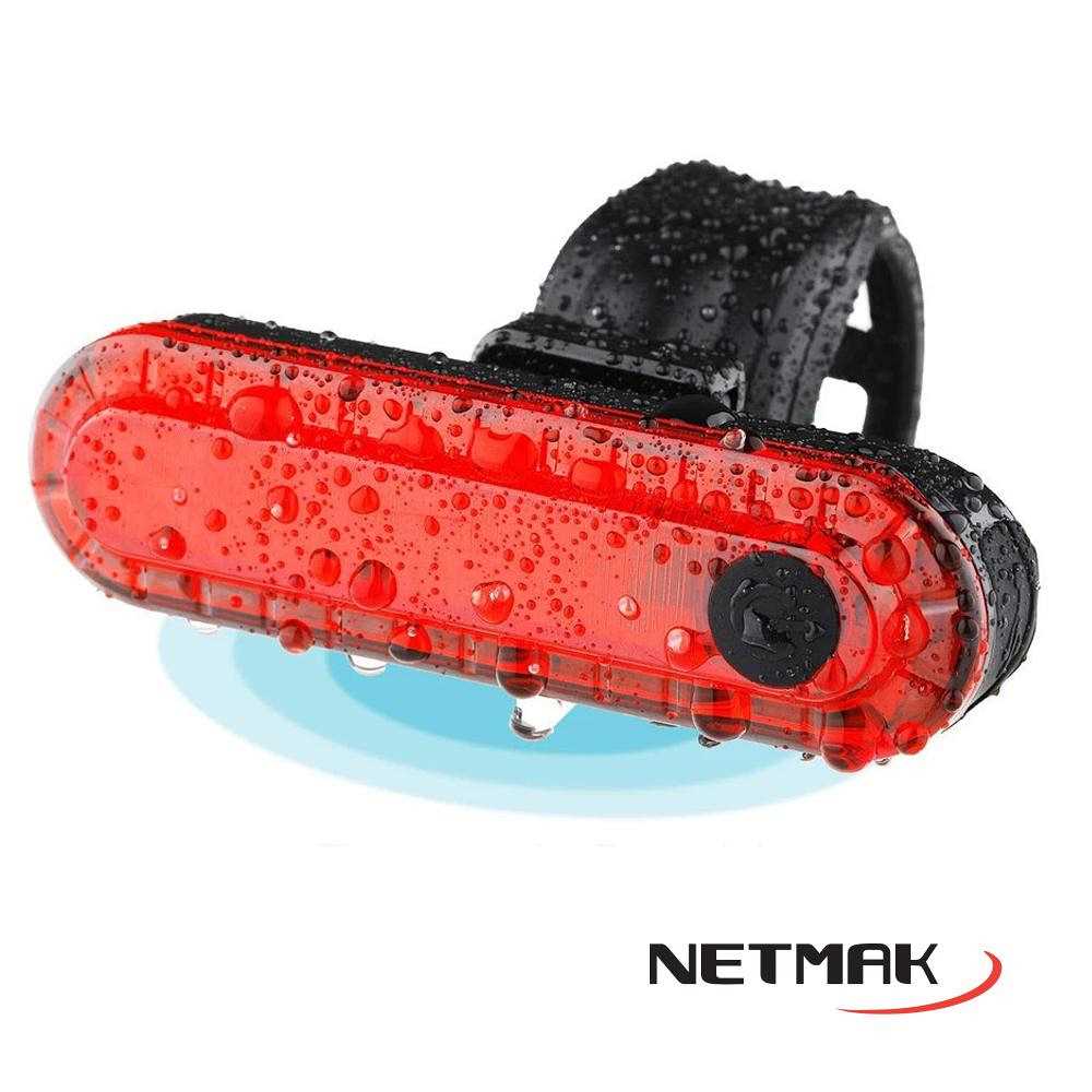 LUZ LED BICICLETA RECARGABLE TRASERA NETMAK NM-LD5