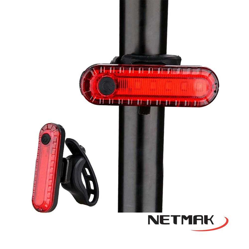 LUZ LED BICICLETA RECARGABLE TRASERA NETMAK NM-LD5