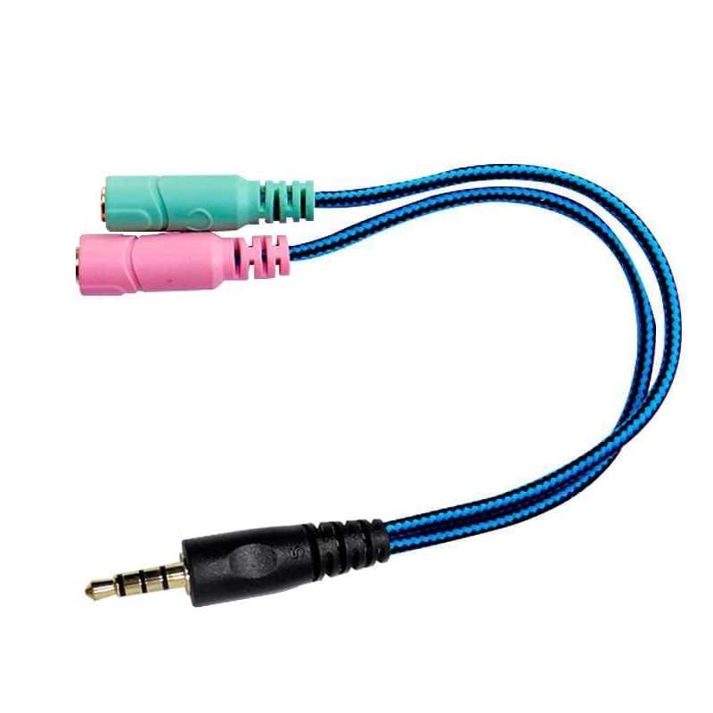 ADAPTADOR DE AUDIO NISUTA PLUG 3.5 M (4 CONT)  A 2 PLUG 3.5 HEMBRA NSADST3ST2