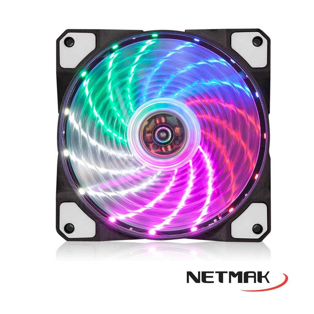 COOLER VENTILADOR NETMAK 120MM NM-12RGB RGB