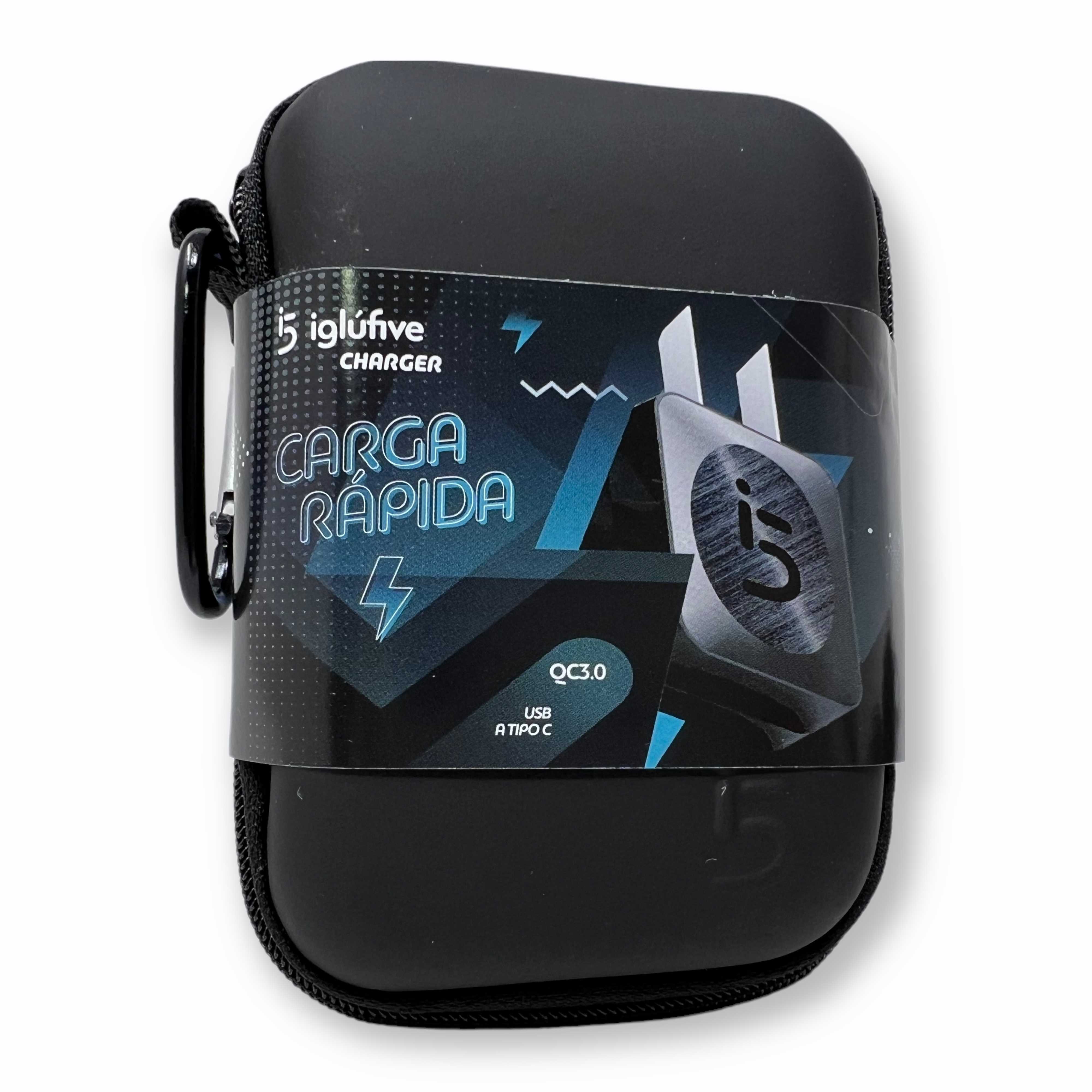 CARGADOR 220V TIPO C IGLUFIVE 3.1A QC 3.0 C/CABLE (CARGA RAPIDA)