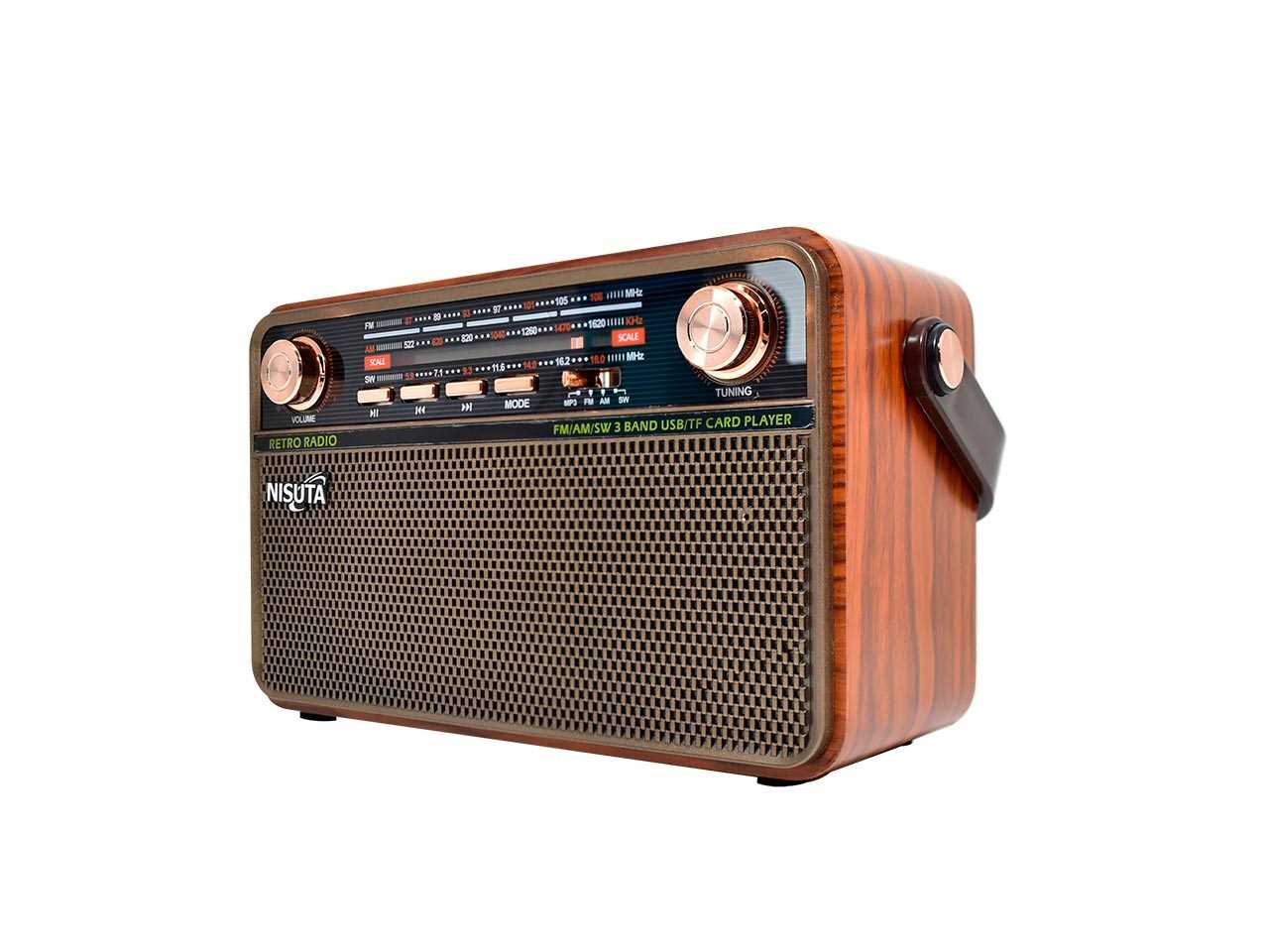 RADIO NISUTA VINTAGE AM/FM CON MP3/BT/AUX NSRV21