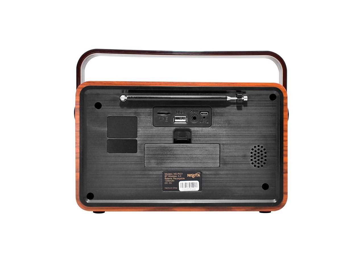 RADIO NISUTA VINTAGE AM/FM CON MP3/BT/AUX NSRV21