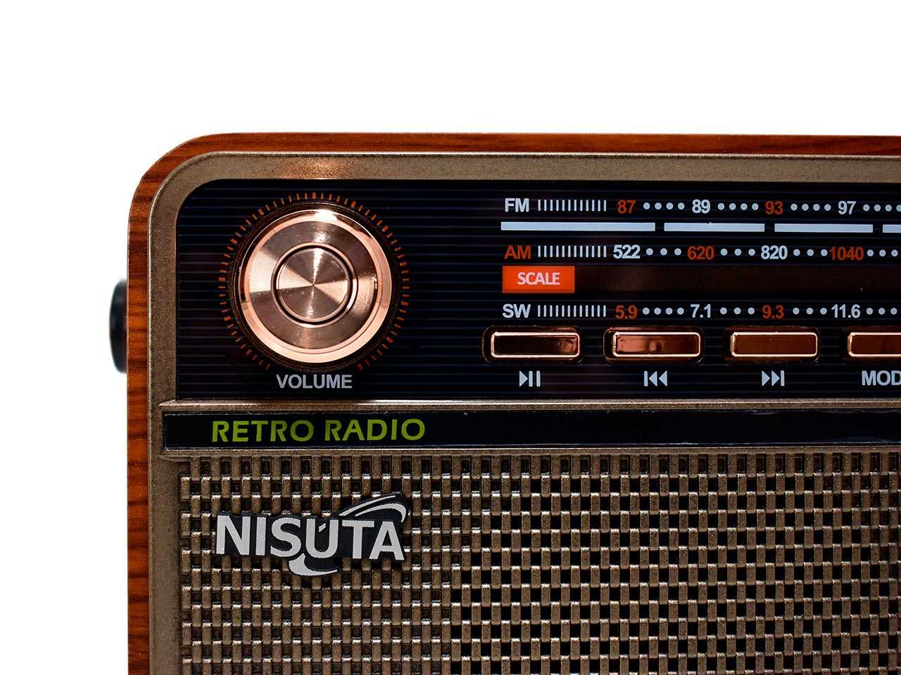 RADIO NISUTA VINTAGE AM/FM CON MP3/BT/AUX NSRV21