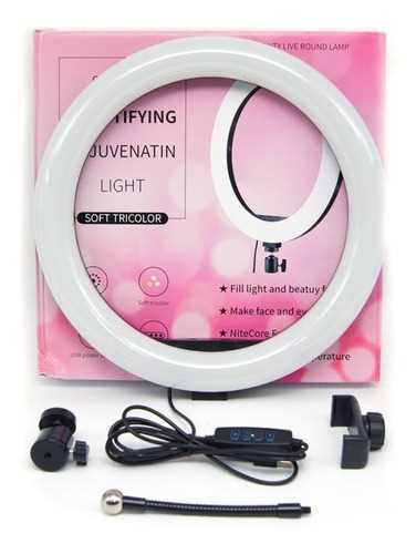 ANILLO SELFIE 26CM C/AGARRE A TRIPODE C/SOPORTE CELULAR DXLUZSEL