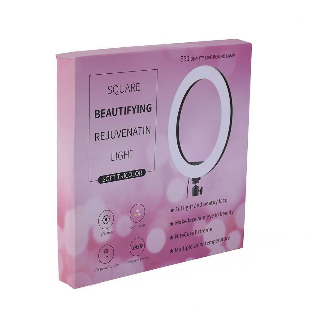 ANILLO SELFIE 26CM C/AGARRE A TRIPODE C/SOPORTE CELULAR DXLUZSEL