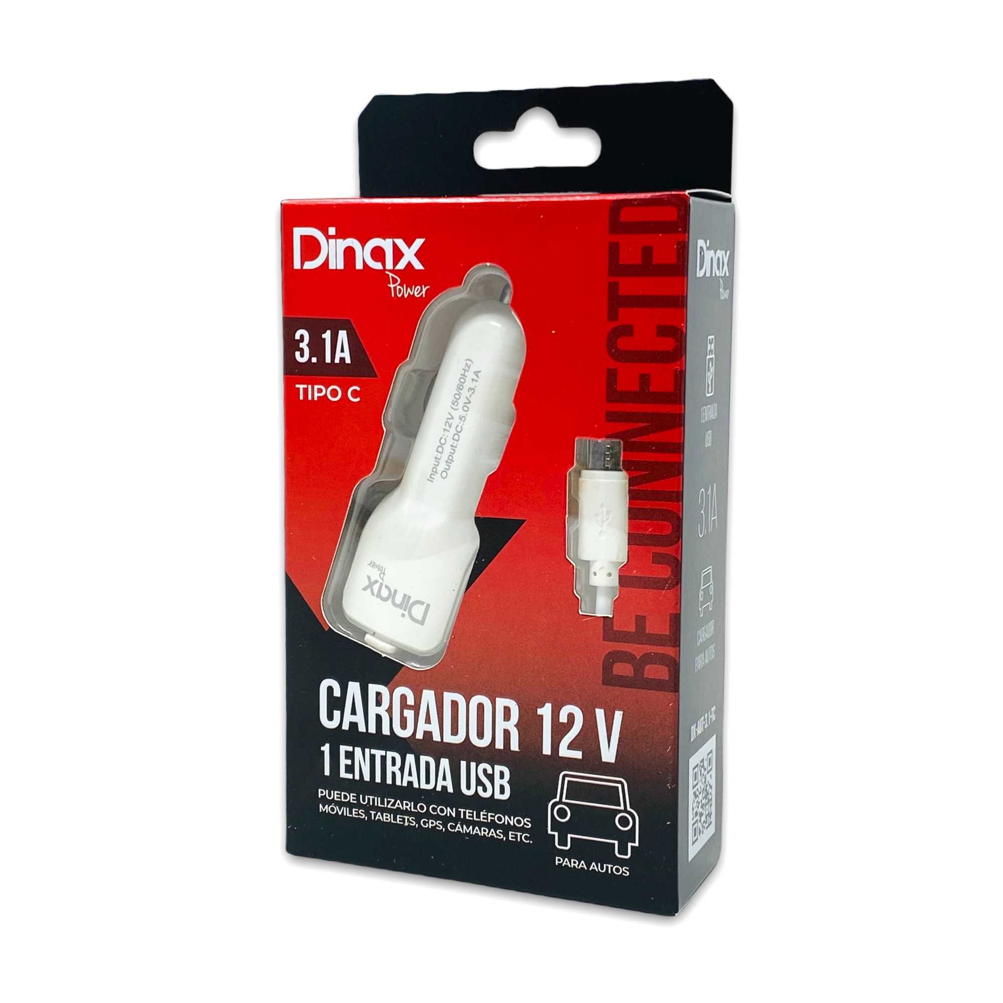 CARGADOR AUTO DINAX TIPO C 3.1A DX-AUT31T