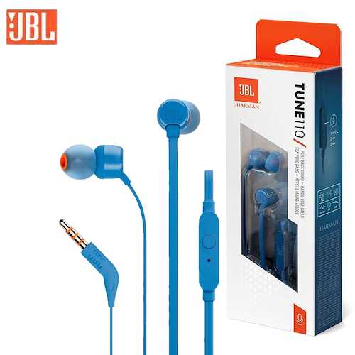 AURICULAR JBL IN-EAR T110 ORIGINAL AZUL