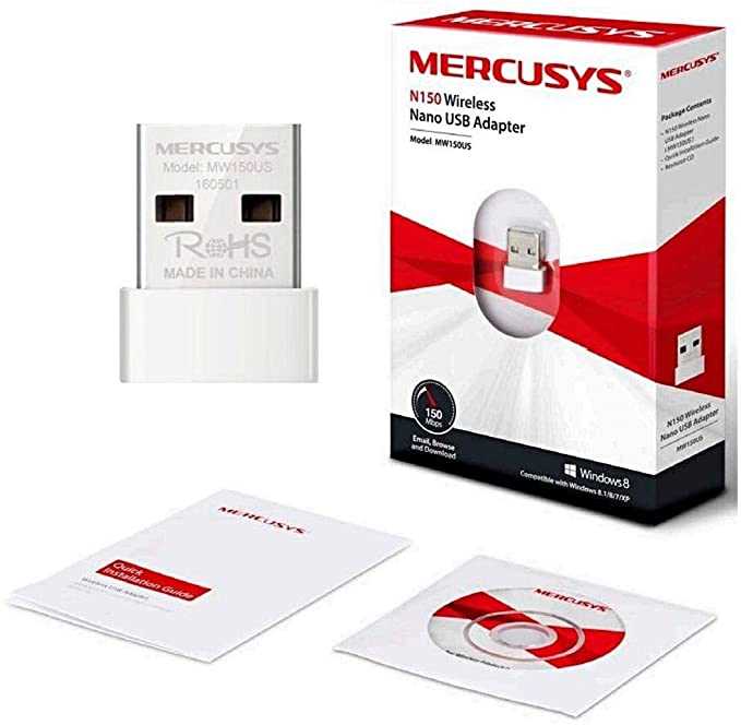 PLACA DE RED WIFI 150N MERCUSYS MW150US NANO