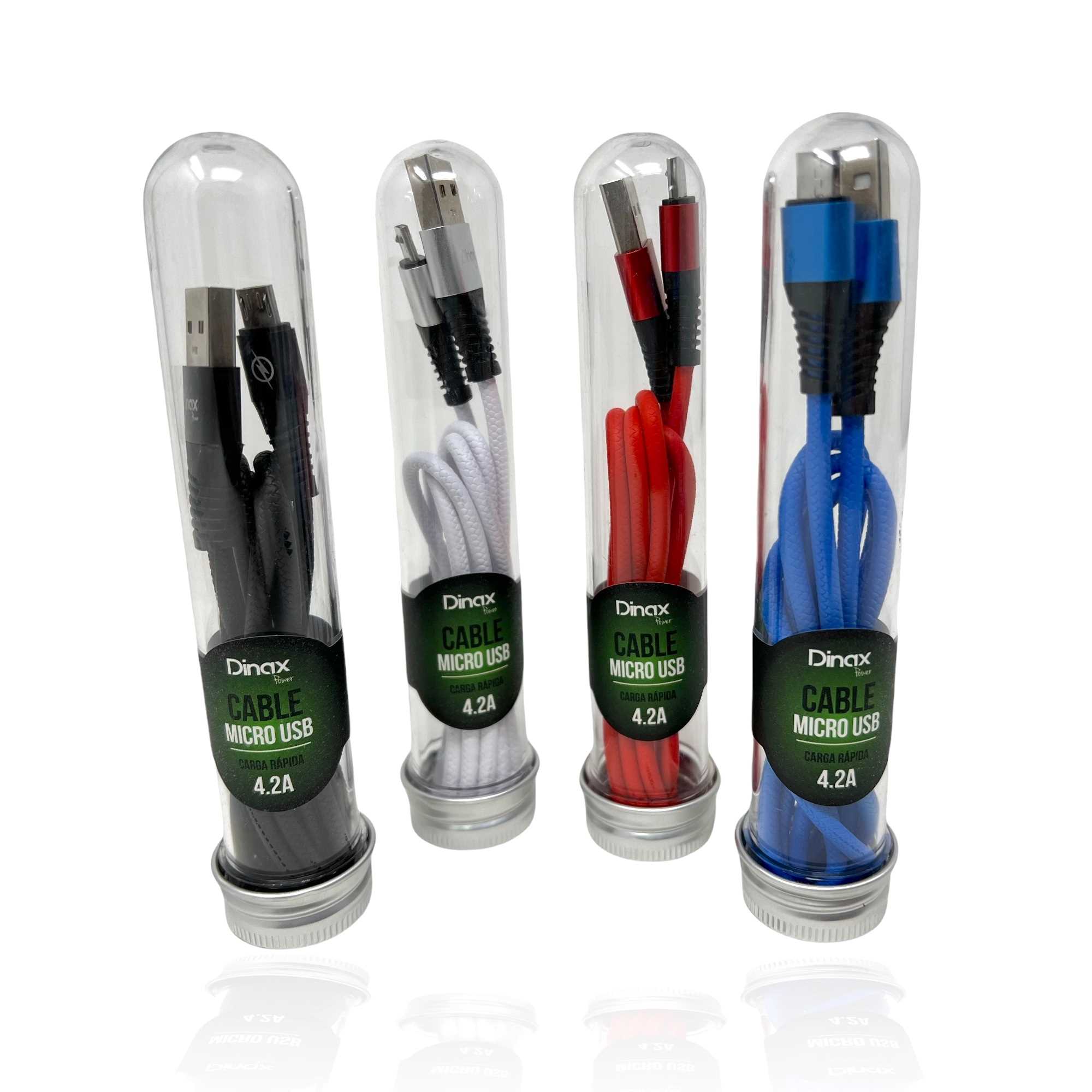 CABLE USB A MICRO USB DINAX 4.2A CARGA RAPIDA PET