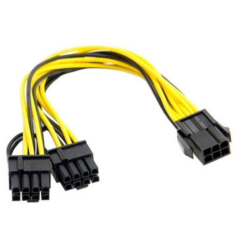ADAPTADOR DE 6 PINES A 2 CONECTORES DE 8 PARA VGA NISUTA NSAD628M