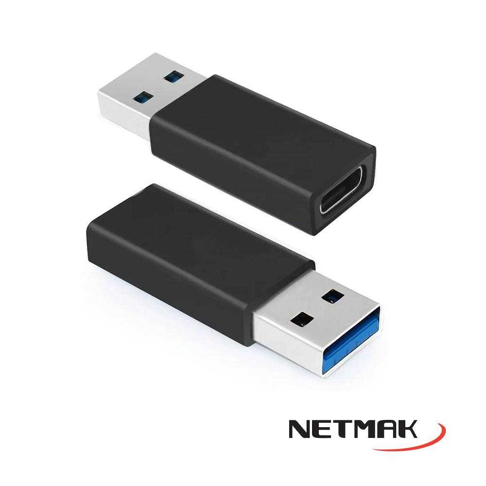 ADAPTADOR DE USB A 2.0 (M) A TIPO C HEMBRA NETMAK NM-UC