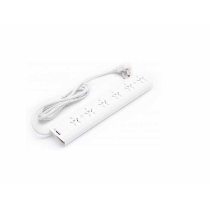 ZAPATILLA DE 6 TOMAS 220V NETMAK C/INTERRUPTOR M-ZP6